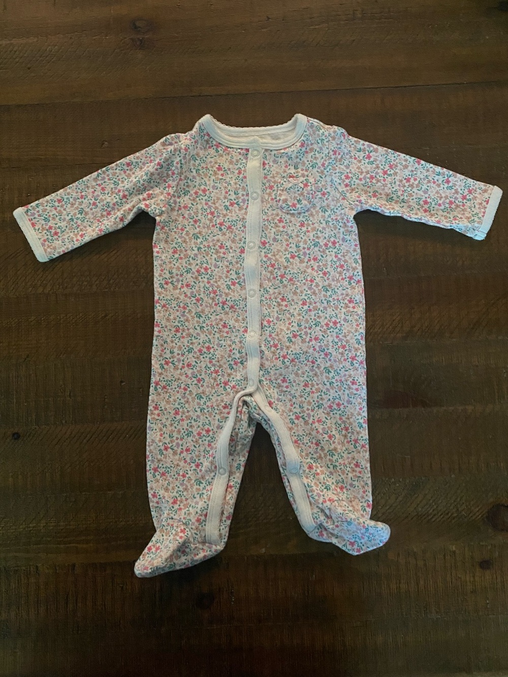 Carter's Floral Footed Pajama 3M